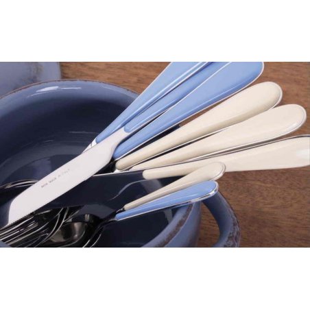 Posate Moderne In Acciaio Inox 18/10 Manico Colorato - Spring - Set 24 Pezzi - 