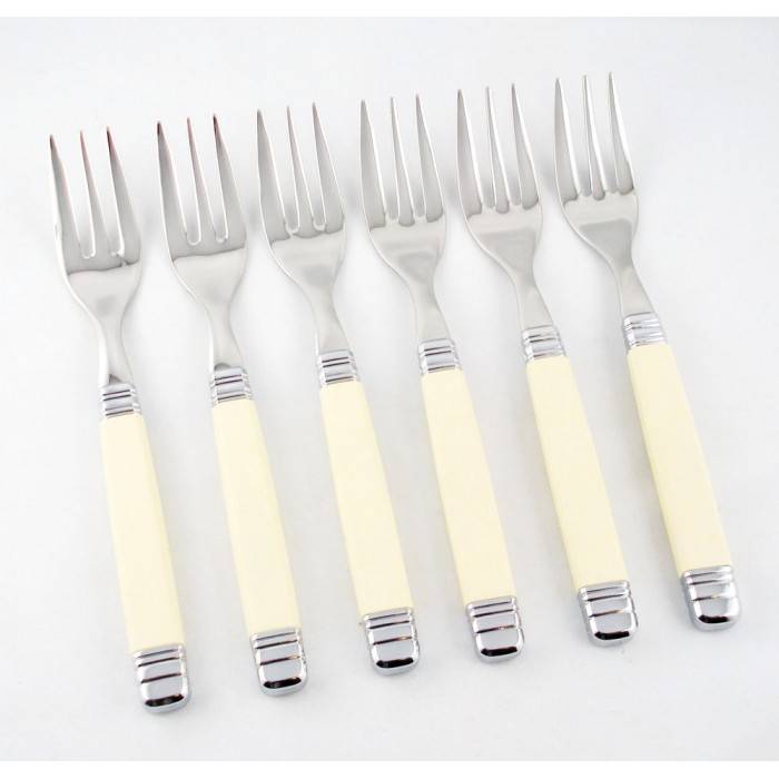 Ménagère 6pcs fourchettes à gâteau Rossini - Couverts Italiens Rivadossi Sandro - 