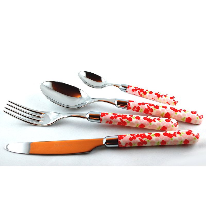 Naif Primula - Set 4 Pezzi Posate Colorate - Rivadossi Sandro - 