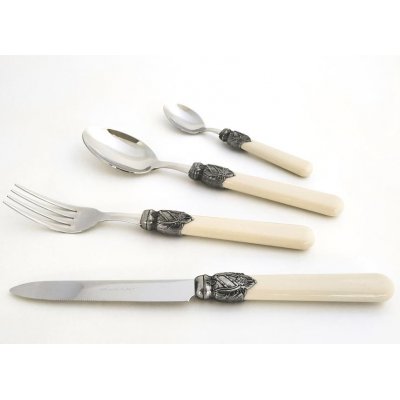 Elegantes Besteck Kleo - 24 Stück Set von Modalyssa.Store - Elfenbein - 
