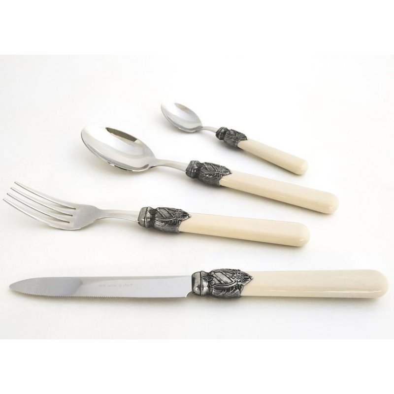 Elegantes Besteck Kleo - 24 Stück Set von Modalyssa.Store - Elfenbein - 