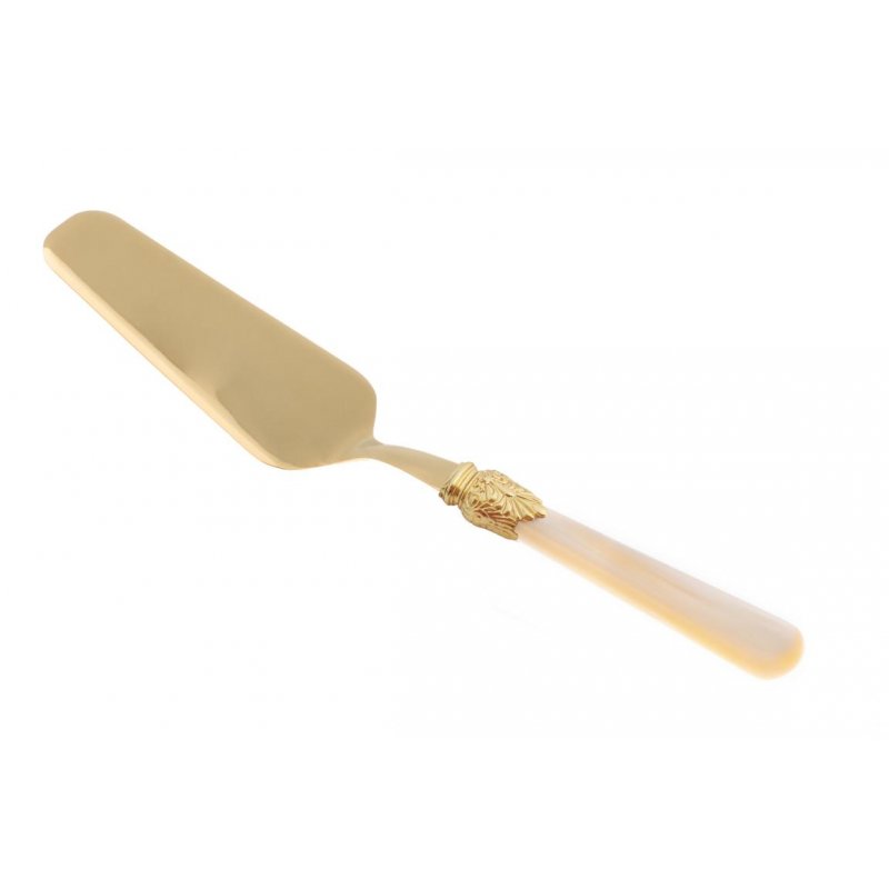 Posate Oro Pvd - Elena Pala Torta - Manico Perlato - 