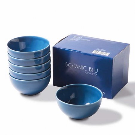 Service 6 Tasses en Porcelaine Bleu - Rivaldi - 