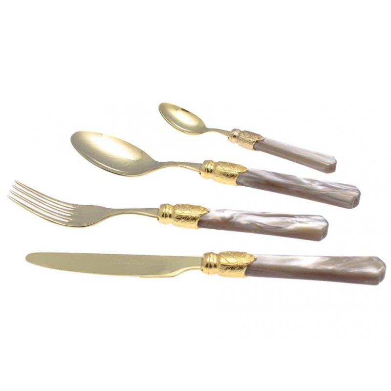 Couverts Rivadossi Boutique en ligne - Vittoria Oro Set 4pcs - 