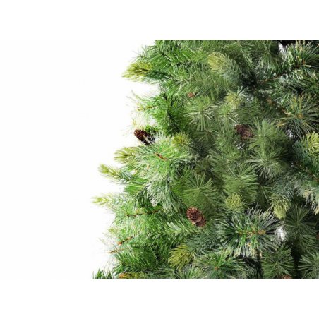 Arbre de Noël du Colorado avec des paillettes et des pommes de pin - 