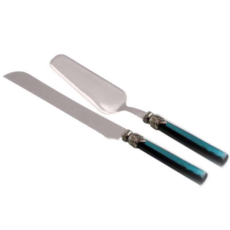 Coffret de 2 Couverts à Dessert - Tosca Vert Foncé - Rivadossi Sandro -