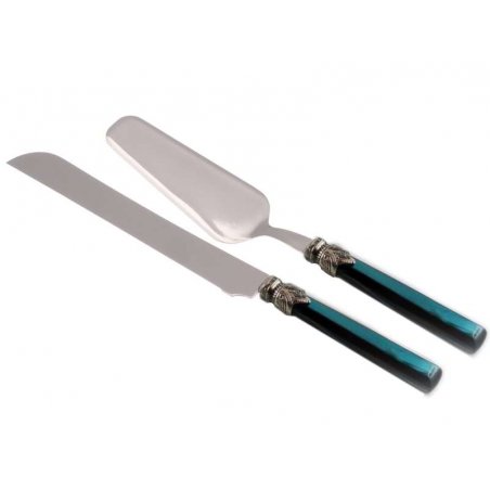 Set of 2 Dessert Cutlery - Tosca Dark Green - Rivadossi Sandro -