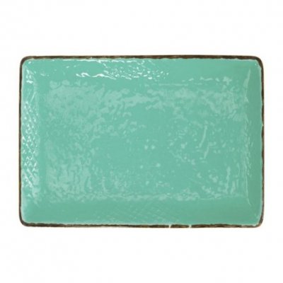 Plateau en Céramique 32x26 - Set 4 Pcs - Tiffany Couleur Vert d'Eau - Preta - 