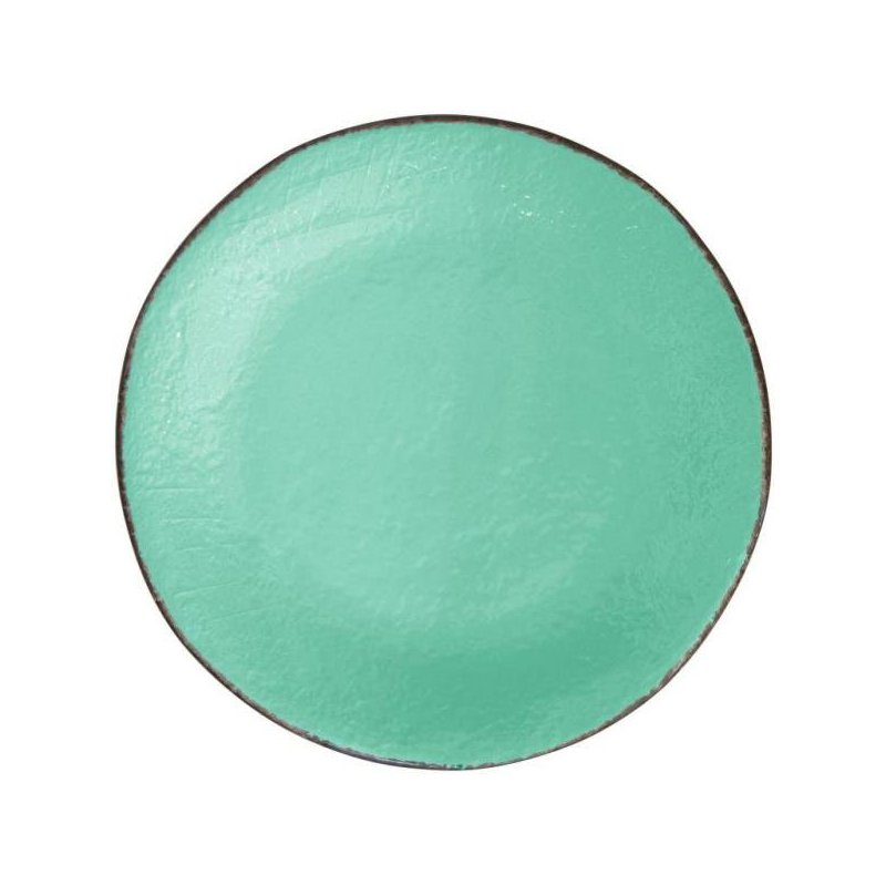 Round Ceramic Tray 31 cm - Tiffany Water Green Color - Preta -  - 8055765090119