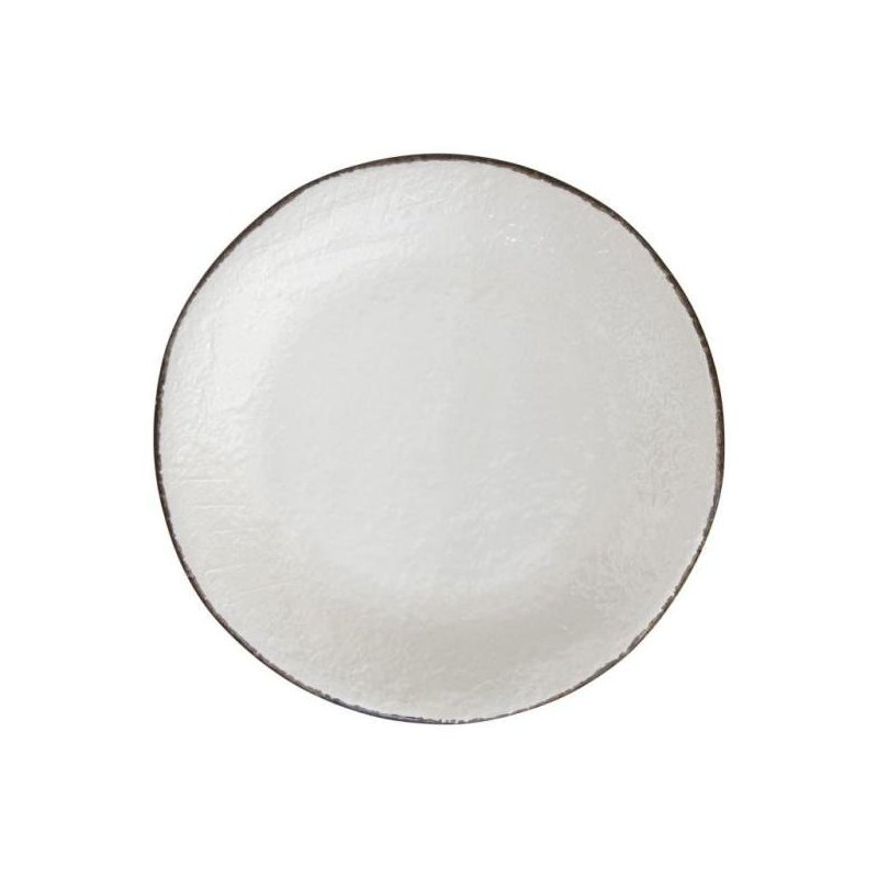 Fruit Plate cm 20 in Ceramic - Set 6 pcs - Milk White Color - Preta -  - 8055765095046