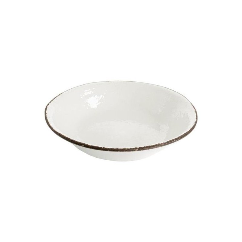Salad bowl 26 cm in Ceramic - White Milk Color - Preta -  - 8055765095053