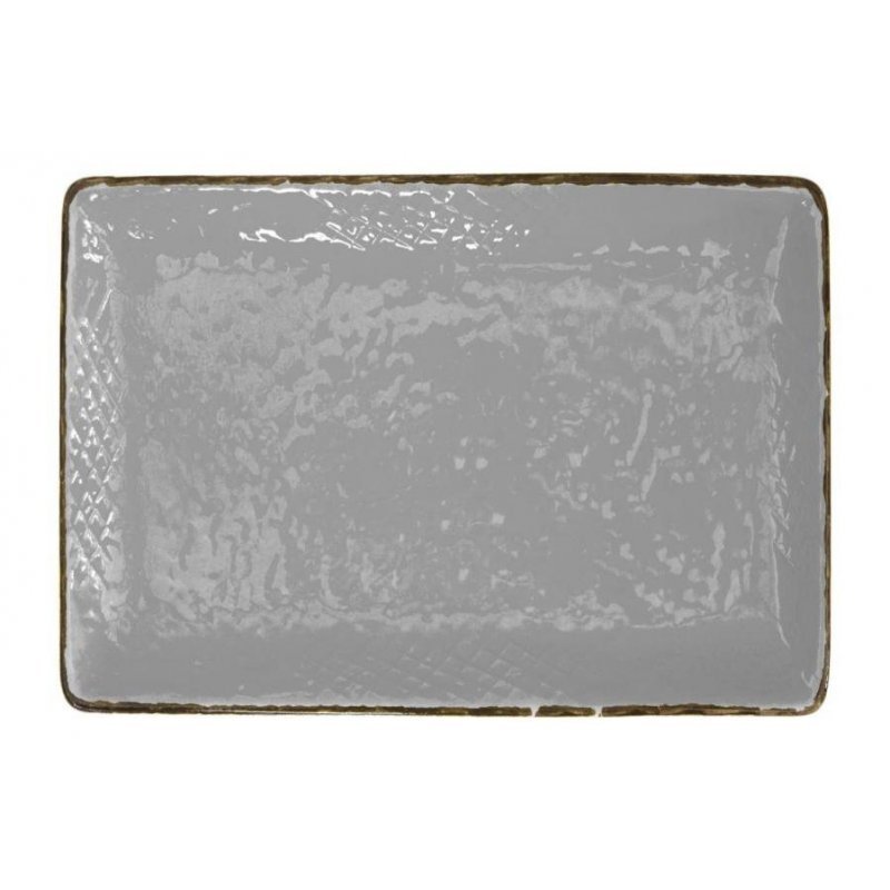 Keramikschale 32x26 - Set 4 Stück - Graue Farbe - Preta - 