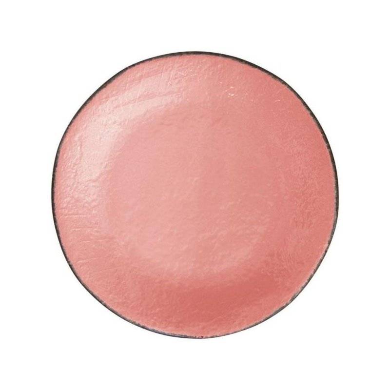 Round Ceramic Tray cm 31 - Powder Pink Color - Preta -  - 8050262573721