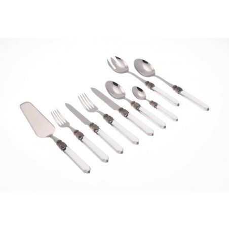 Service 75Pz Venezia - Transparenter Griff aus Edelstahlbesteck - 