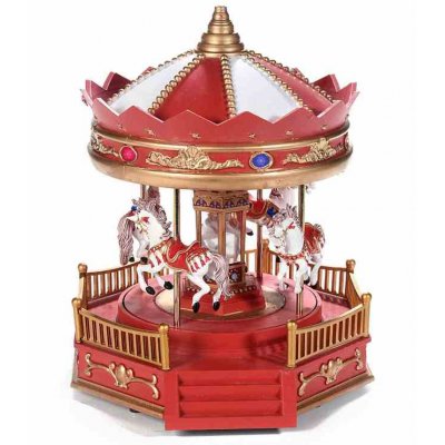 Carousel of Horses - Christmas Decoration with Lights -  - 