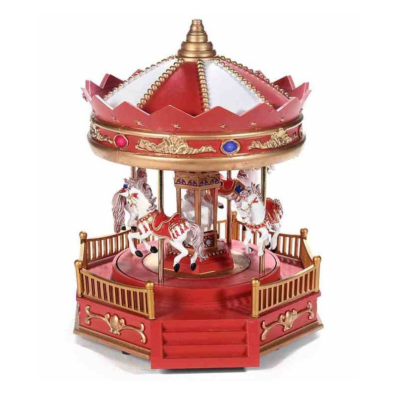 Carillon Giostra di Cavalli - Decorazione Natalizia con Luci - 
