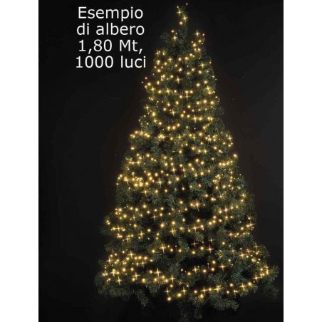 Christmas Lights Wire of 1000 Warm White Led Lights Mt 25 Green Cable -  - 
