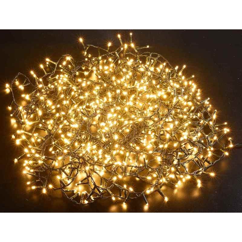 Luci Natalizie 800 Led Luce Bianco Caldo Mt 20 - 