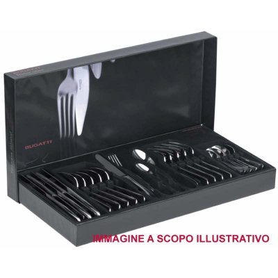 Bugatti Edelstahl Besteck - Set 24 Stück Settimocielo Monobloc Box Galerie - 