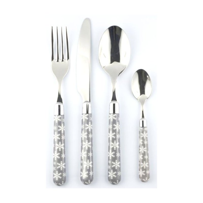 Couverts de Noël Naif Ice - Set 4Pz - Rivadossi Sandro Gris / Blanc - 