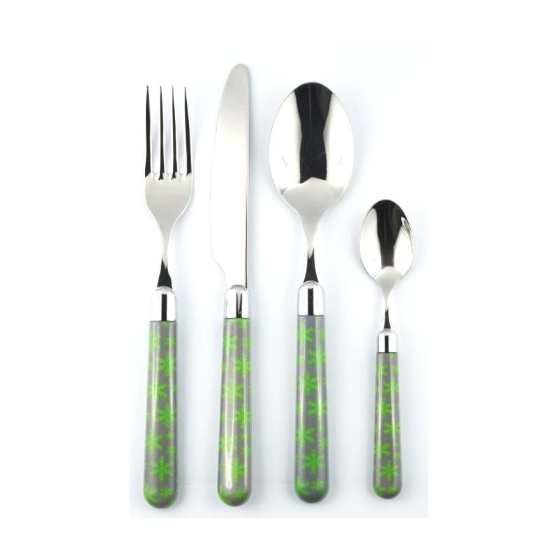 Couverts de Noël Naif Ice - Set 4Pcs - Rivadossi Sandro Gris / Vert - 