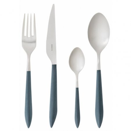 Ares Colored Cutlery Satin Steel - Green - Casa Bugatti -  - 8020178290012