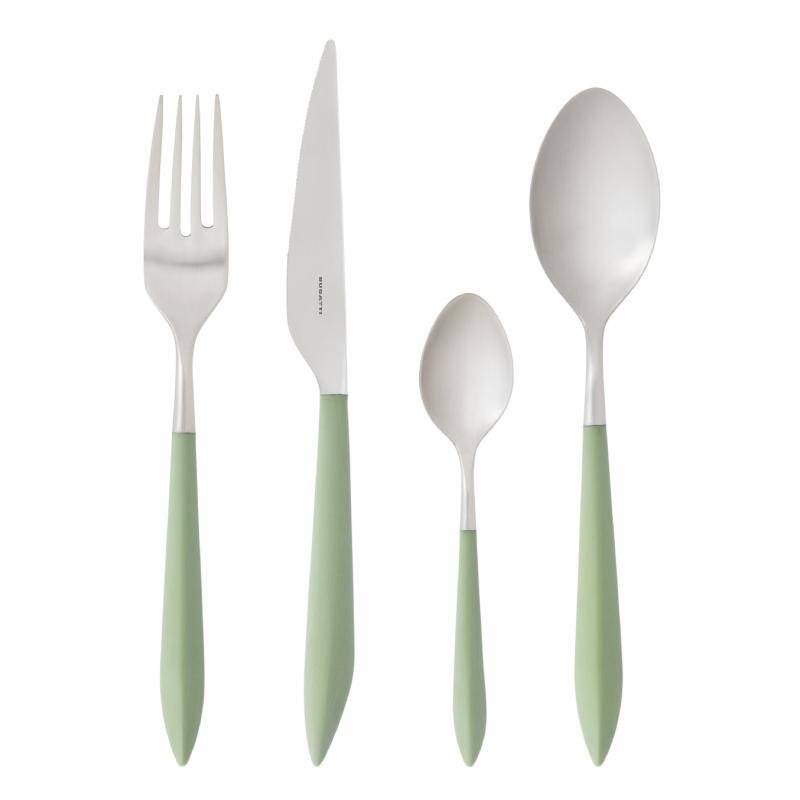 Posate Colorate Acciaio Satinato Ares - Verde Chiaro - Casa Bugatti - 
