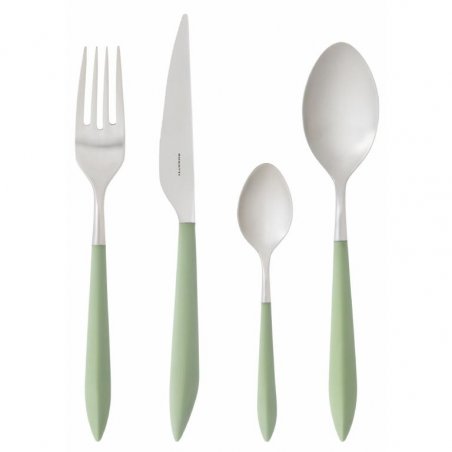 Posate Colorate Acciaio Satinato Ares - Verde Chiaro - Casa Bugatti - 