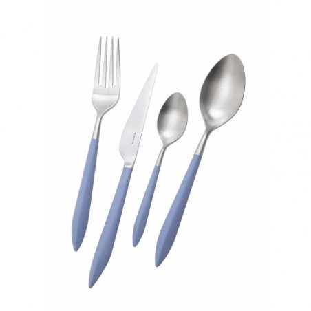 Ares Colored Cutlery Satin Steel - Avion Blue - Casa Bugatti -  - 8020178431736
