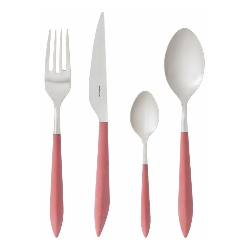 Couverts Colorés Ares Acier Satiné - Rouge - Casa Bugatti - 