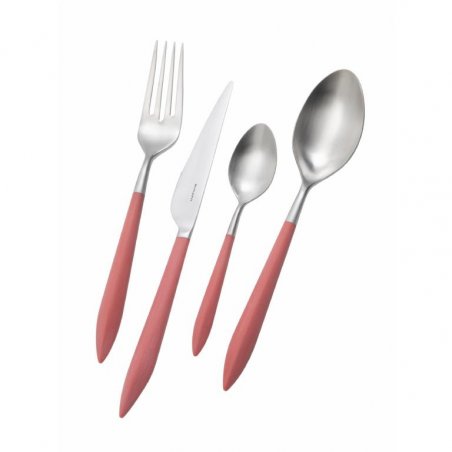 Ares Colored Cutlery Satin Steel - Red - Casa Bugatti -  - 8020178492577