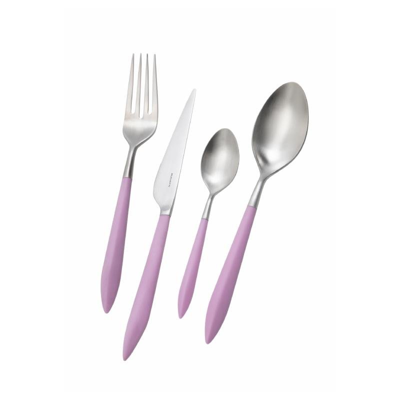 Couverts Colorés Ares Acier Satiné - Lilas - Casa Bugatti - 