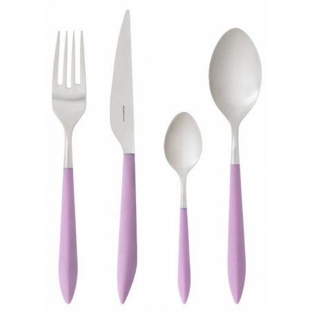 Ares farbiges Besteck Satin Stahl - Flieder - Casa Bugatti - 