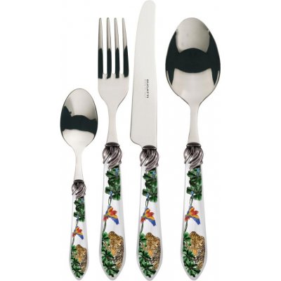 Posate Colorate Jungle Set 24 Pz Avorio - Casa Bugatti - 