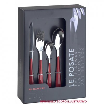 Couverts en acier inoxydable Pvd Devore noir - Casa Bugatti - 