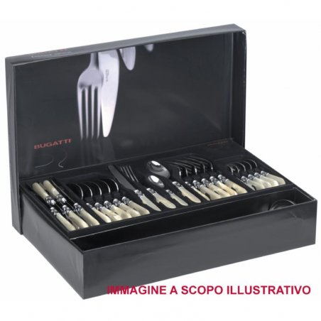 Bugatti Cutlery Bague en Plaqué or 24 Carats avec Panthère Colorée - Ivoire - 