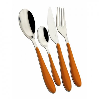 Gioia Casa Bugatti Farbiges Besteckset 24 Stück - Orange - 