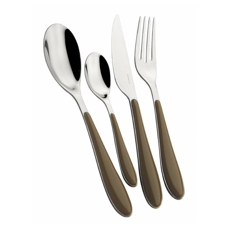 Posate Colorate Gioia Casa Bugatti Set 24 Pezzi - Color Marrone - 