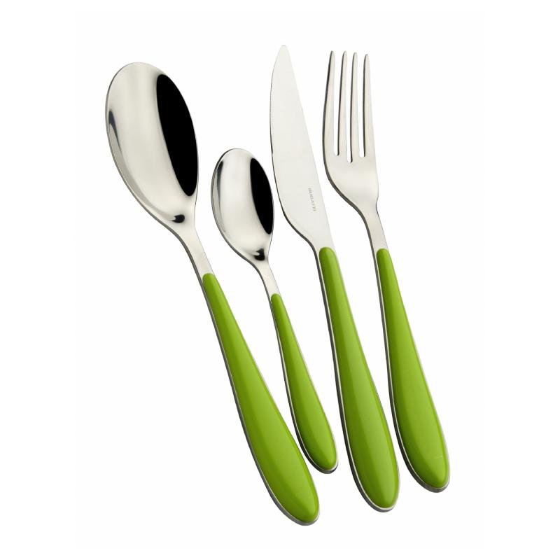 Gioia Casa Bugatti Couverts Colorés Set 24 Pièces - Vert Pomme - 