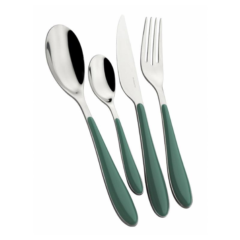 Posate Colorate Gioia Casa Bugatti Set 24 Pezzi - Verde - 