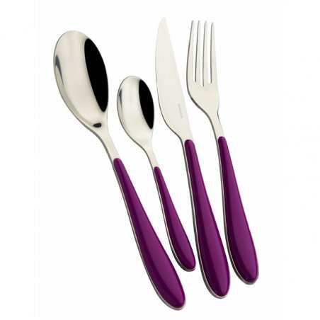 Gioia Casa Bugatti Colored Cutlery Set 24 Pieces - Iris Color -  - 