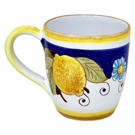 Tazza in Ceramica Deruta cm 10x14x10 - Decoro Positano - 