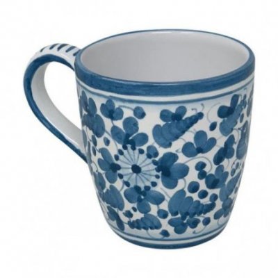 Tazza Ceramica Deruta - Decoro Arabesco Turchese - 