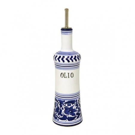 Oliera in Ceramica Deruta - 0,5L 31cm Arabesco Blu - 