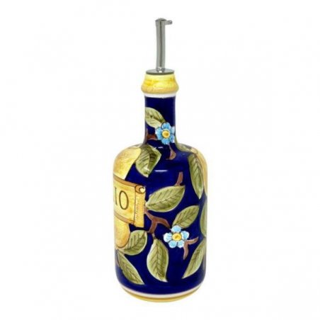 Oliera in Ceramica Deruta -  0,75L 25cm Positano Blu - 