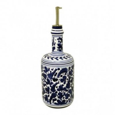 Deruta Keramiköl-Menge – 0,75 l, 25 cm, blaue Arabeske - 