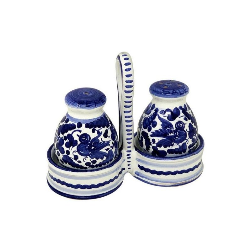 Sale-pepe in Ceramica Deruta -  Arabesco Blu - 