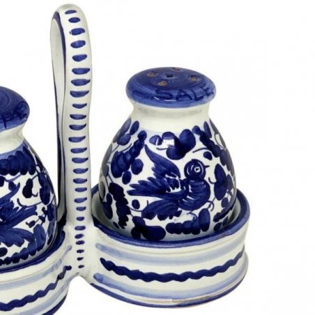 Sale-pepe in Ceramica Deruta -  Arabesco Blu - 