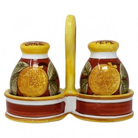 Salz - Pfeffer in Keramik Deruta - Positano Red - 
