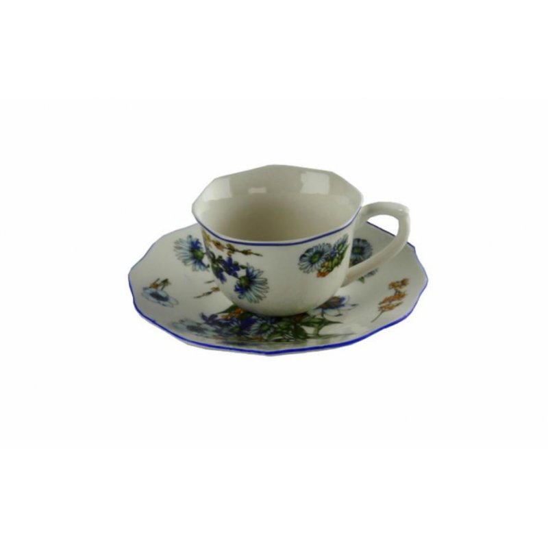 Coffee Service 6 pcs "Blue Flower" - Royal Family -  - 